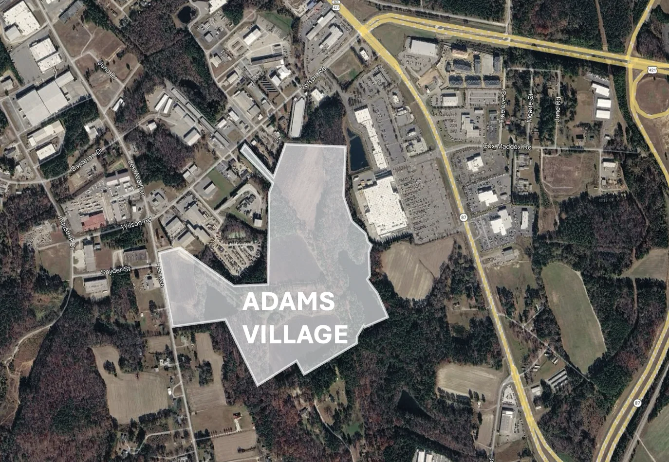 Adams Village - Google Earth Site Boundary